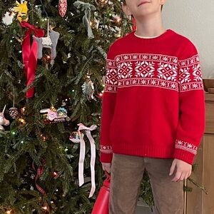 Hanna Andersson • Christmas knit pullover sweater